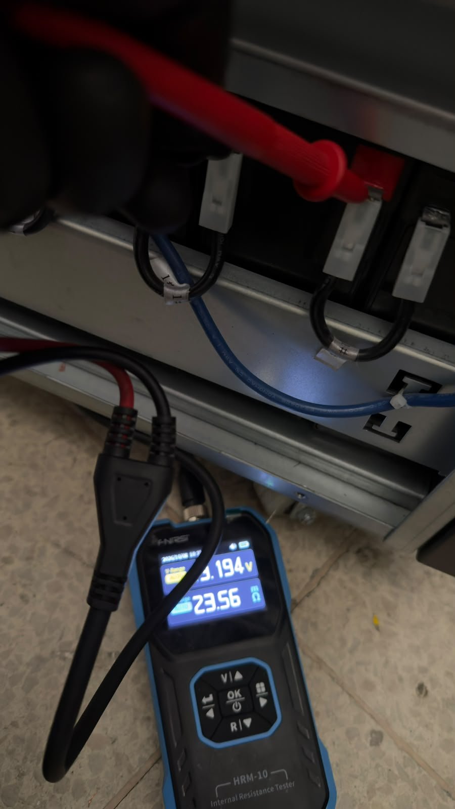 Prueba de resistencia interna de batería